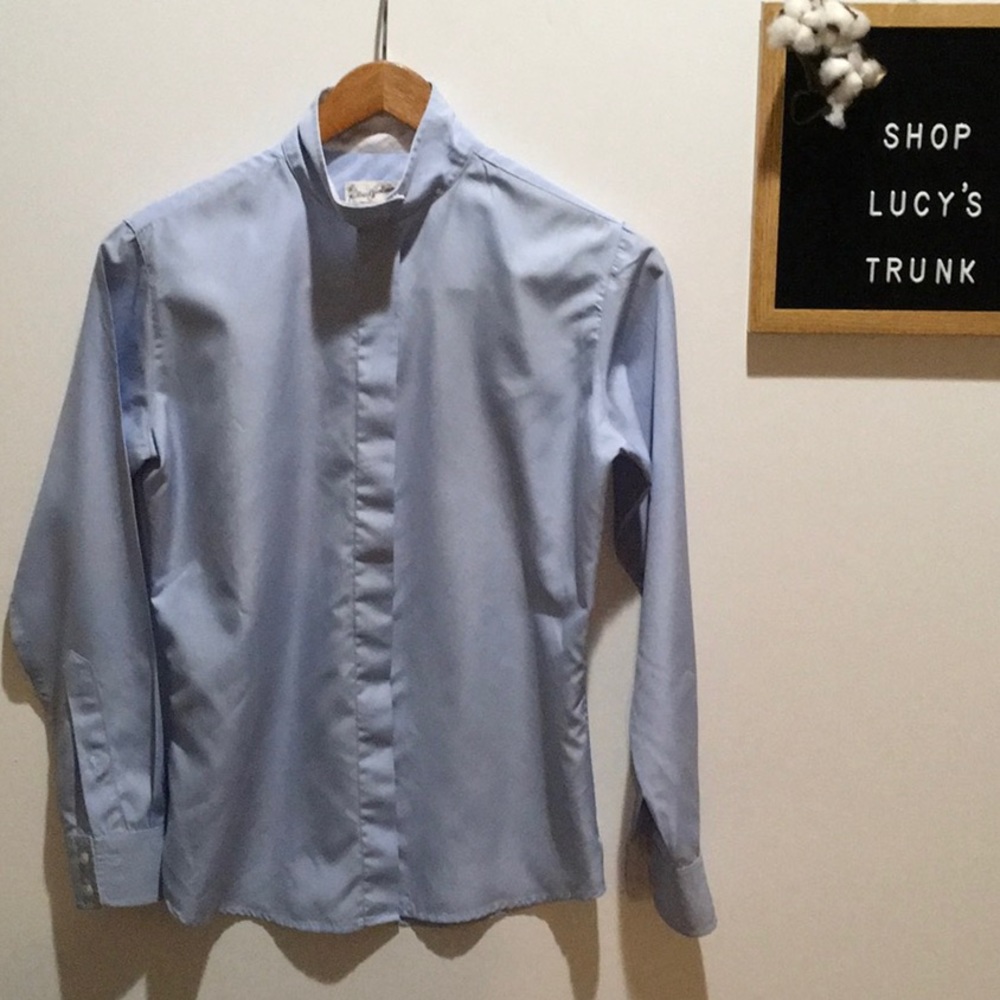 Tailored Sportsman Blue Horse Show Shirt Size 4 / 32